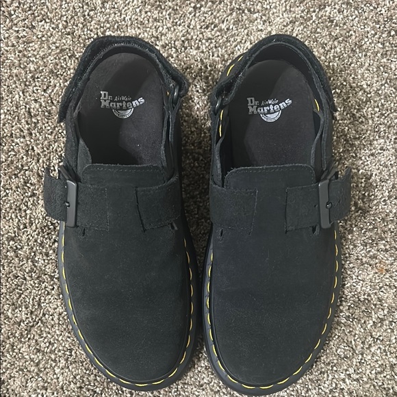 Dr. Martens Black Suede Slingback Jorge Mules with - Picture 2 of 3